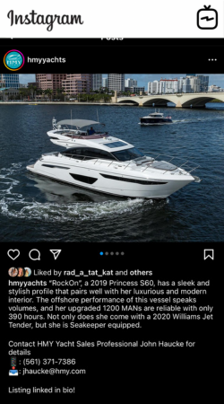 View IG Post - 2019 PRINCESS S60 - Rock On
