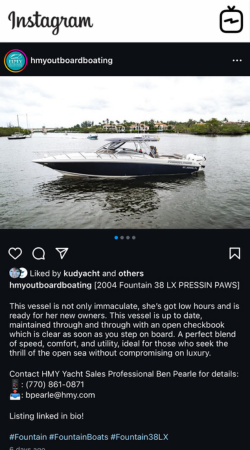 View IG Post - 2004 FOUNTAIN 38 LX - PRESSIN PAWS