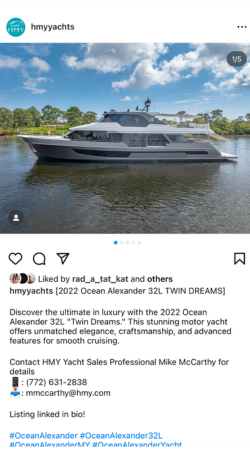 View IG Post - 2022 Ocean Alexander 32L TWIN DREAMS