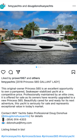 View IG Post - 2018 Princess S65 GALLANT LADY
