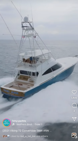 Watch IG Video - 2021 Viking 72 Convertible Tami Ann
