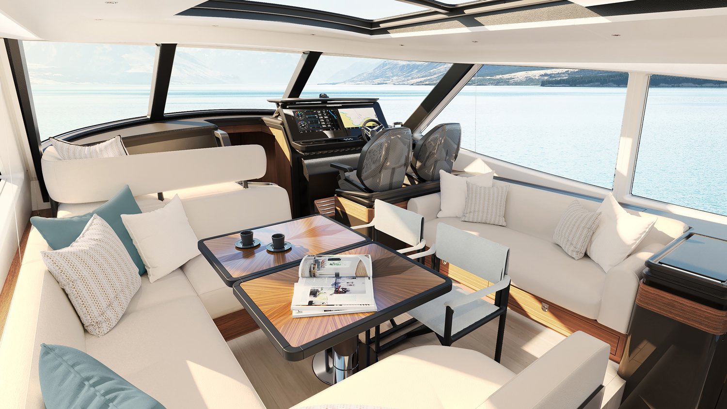 Eclipse 605 - Saloon View 2 (Dining)
