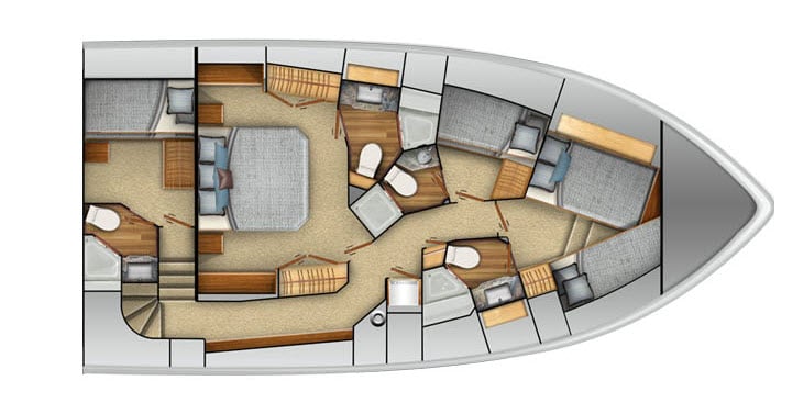 Viking Yachts 72C Staterooms