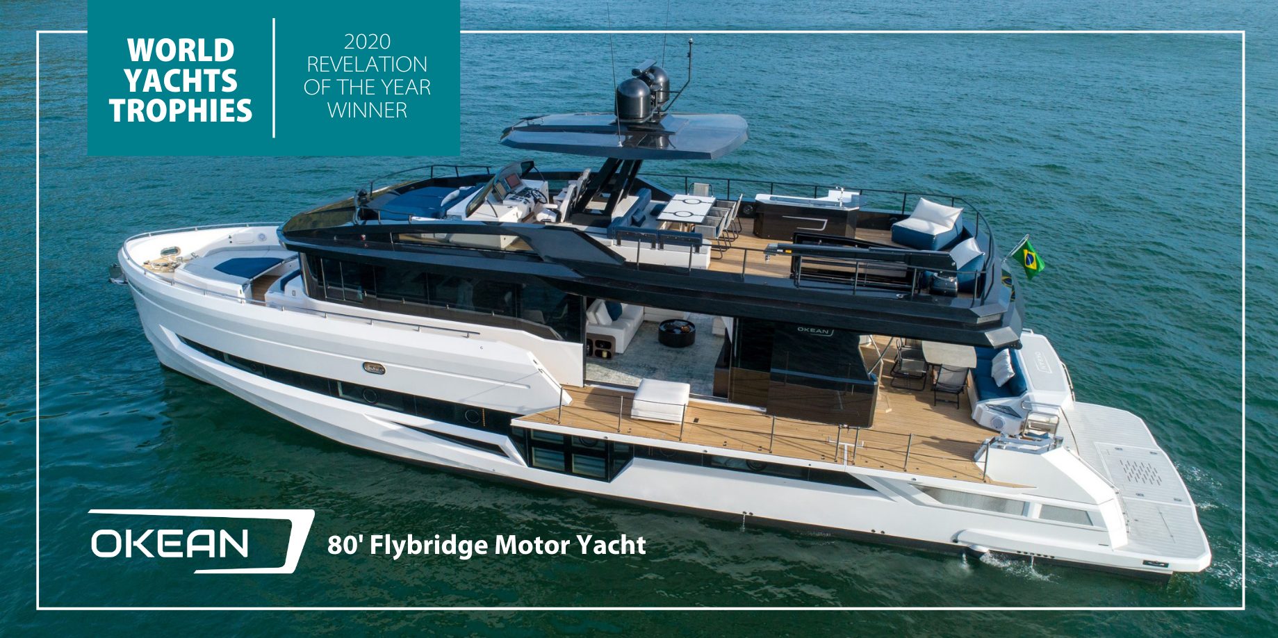 The OKEAN 80’ Flybridge Motor Yacht Takes Home the Revelation of the Year Award at the 2020 World Yachts Trophies in Cannes
