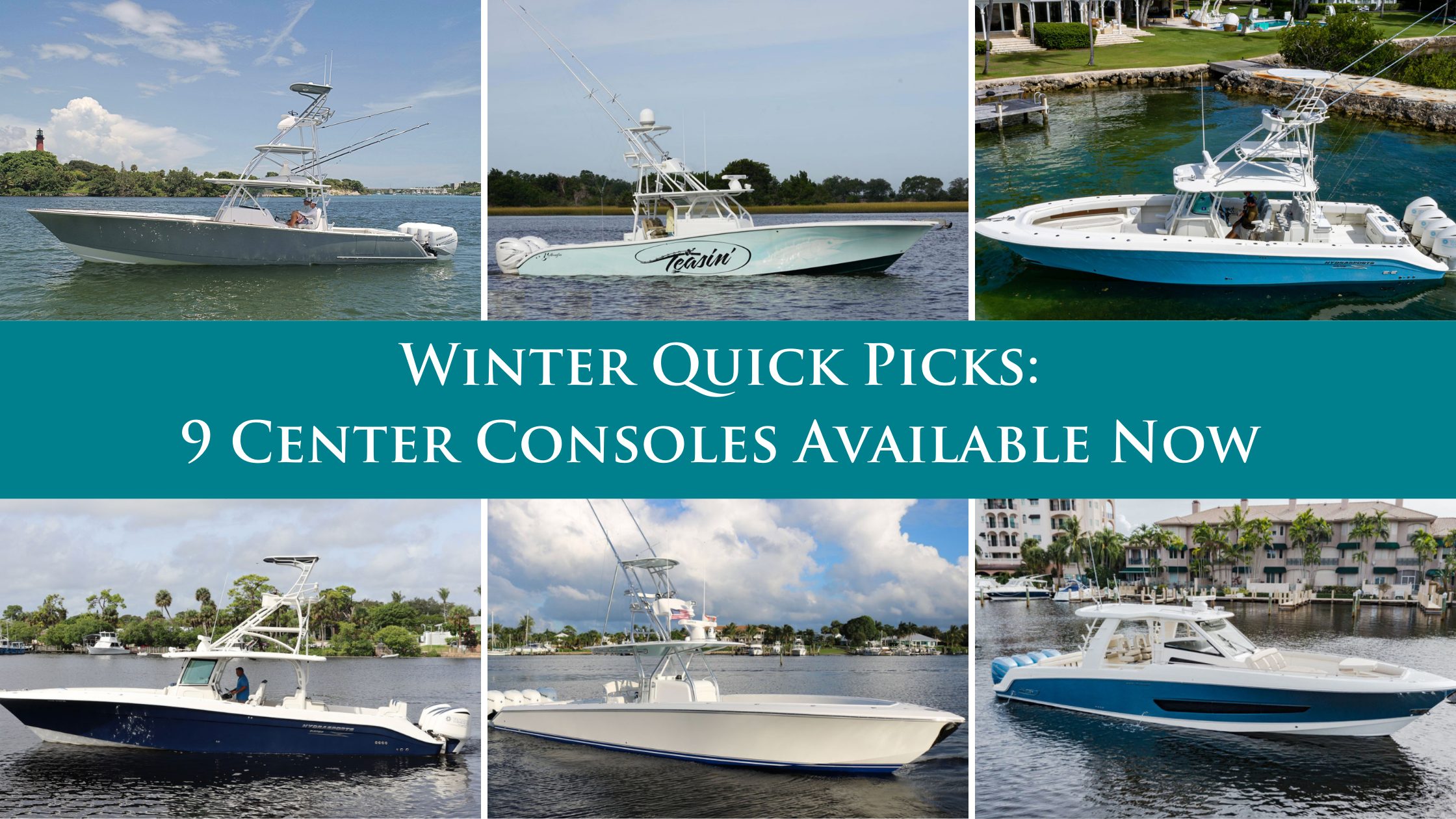Winter Quick Picks: HMY’s Top Center Console Listings