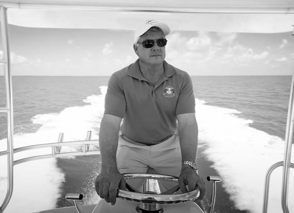 HMY Yacht Sales Professional Glenn Clyatt at the Helm 
