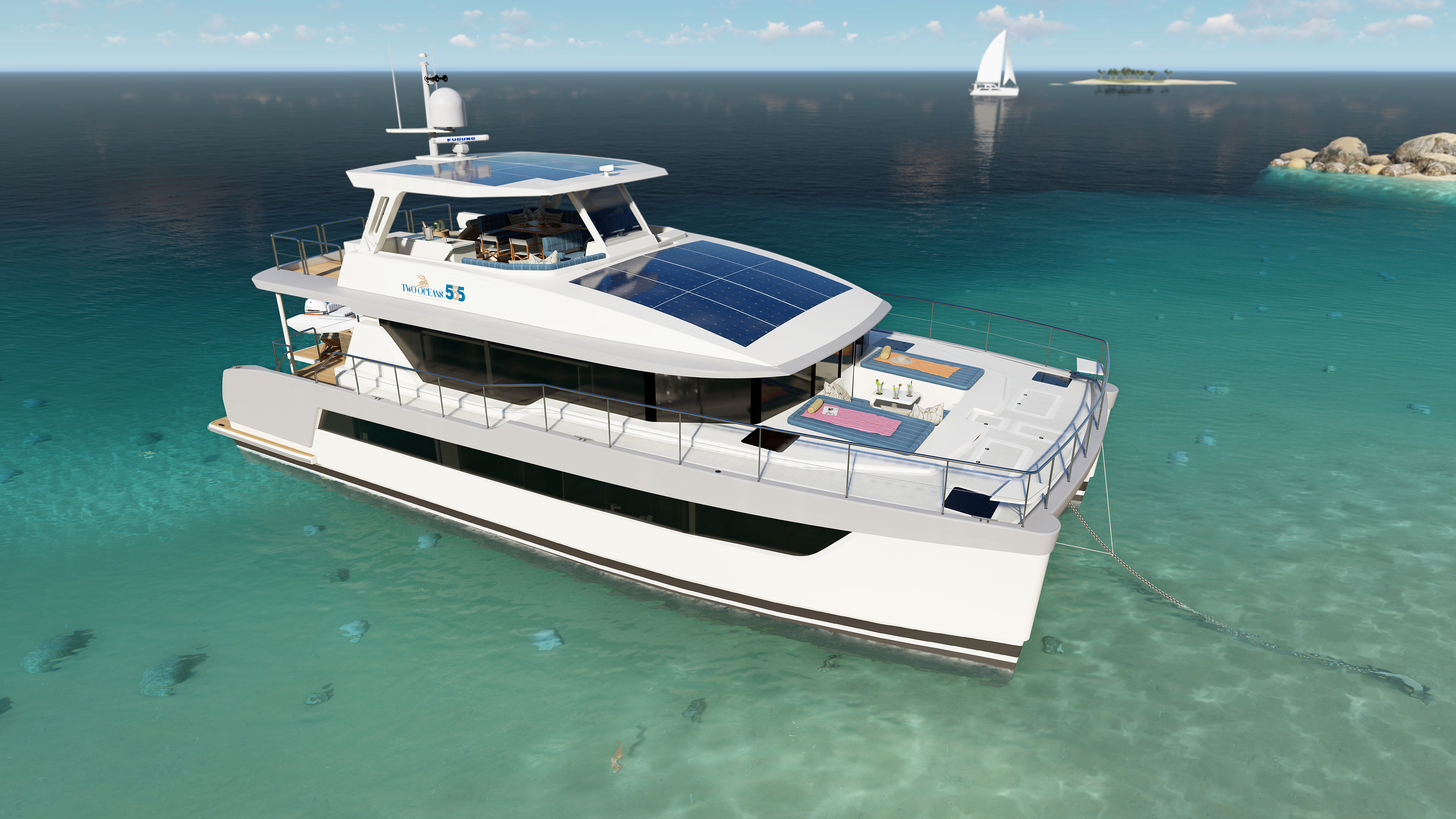 HMY Introduces the Two Oceans 555 Power Catamaran