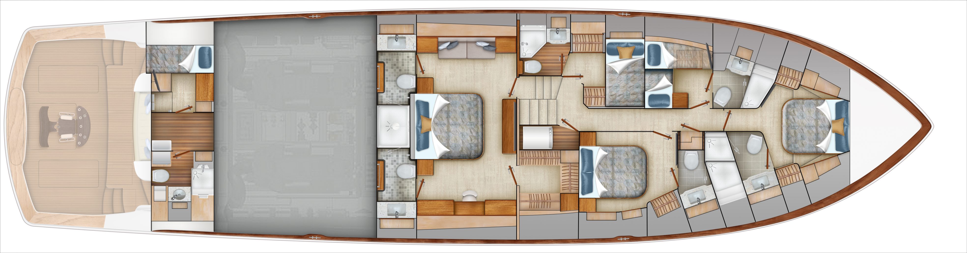 Viking 90 Lower Accommodations Floor plan