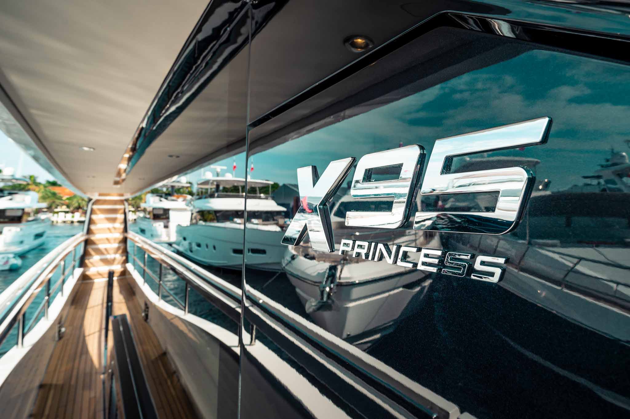 X95 princess motor yacht on display at FLIBS