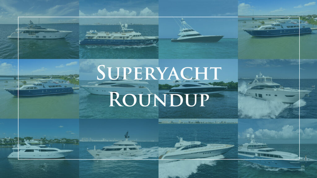 Superyacht roundup bog cover with multiple yachts