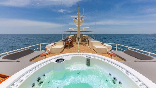 Hot tub on a yacht.