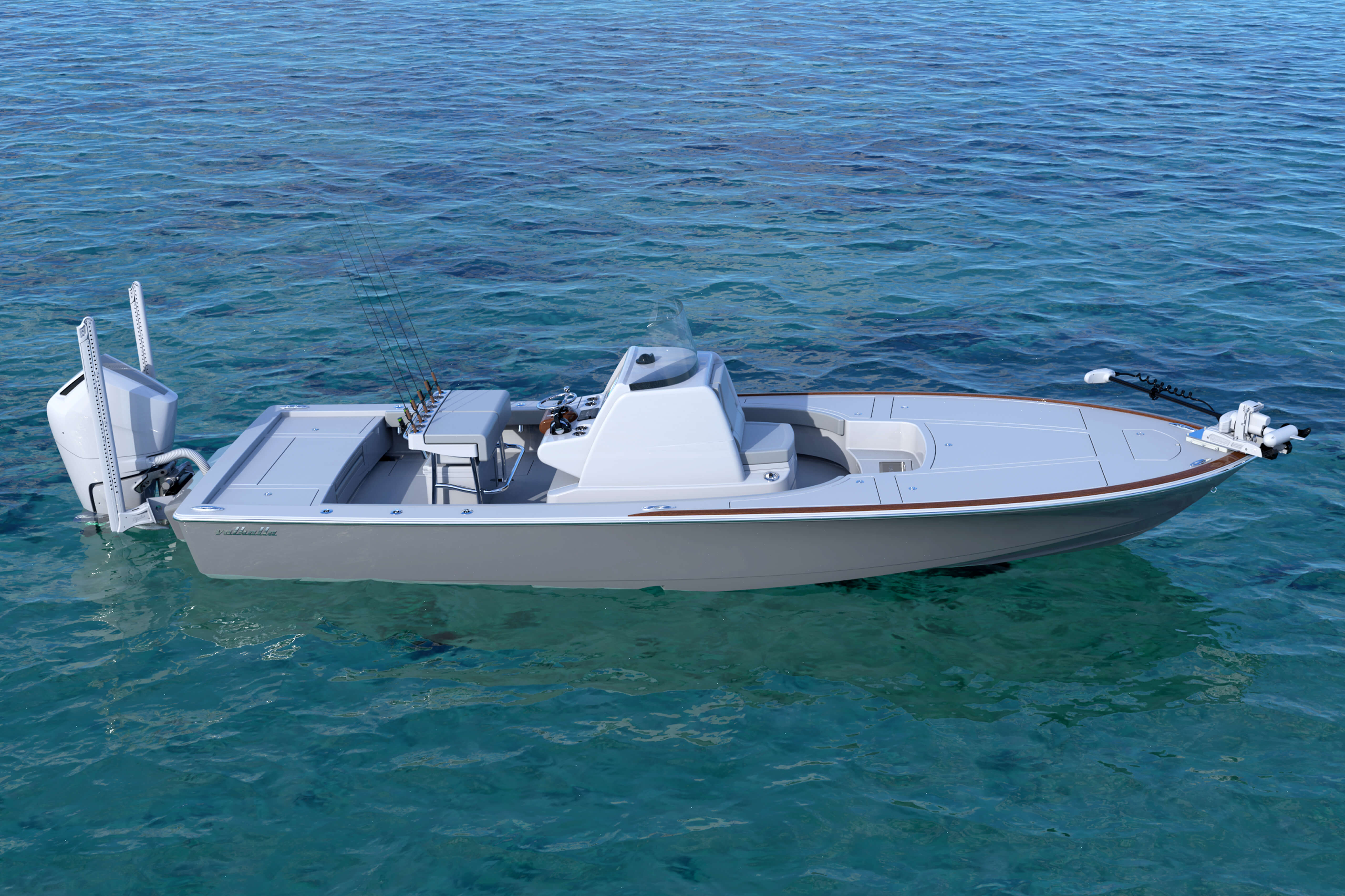 Valhalla V28 Bay Boat Profile rendering